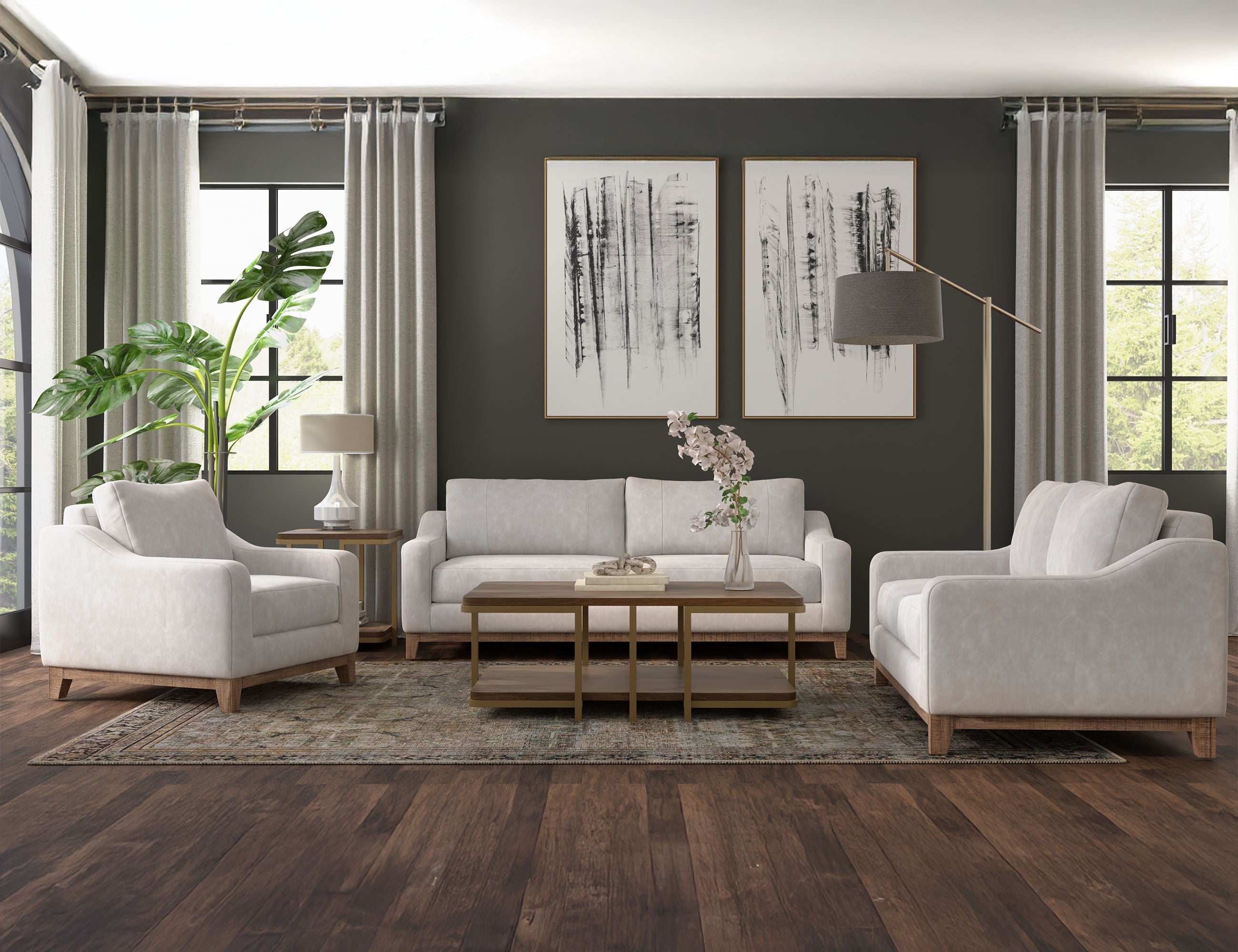 Olivo Sofa with Solid Wood Frame