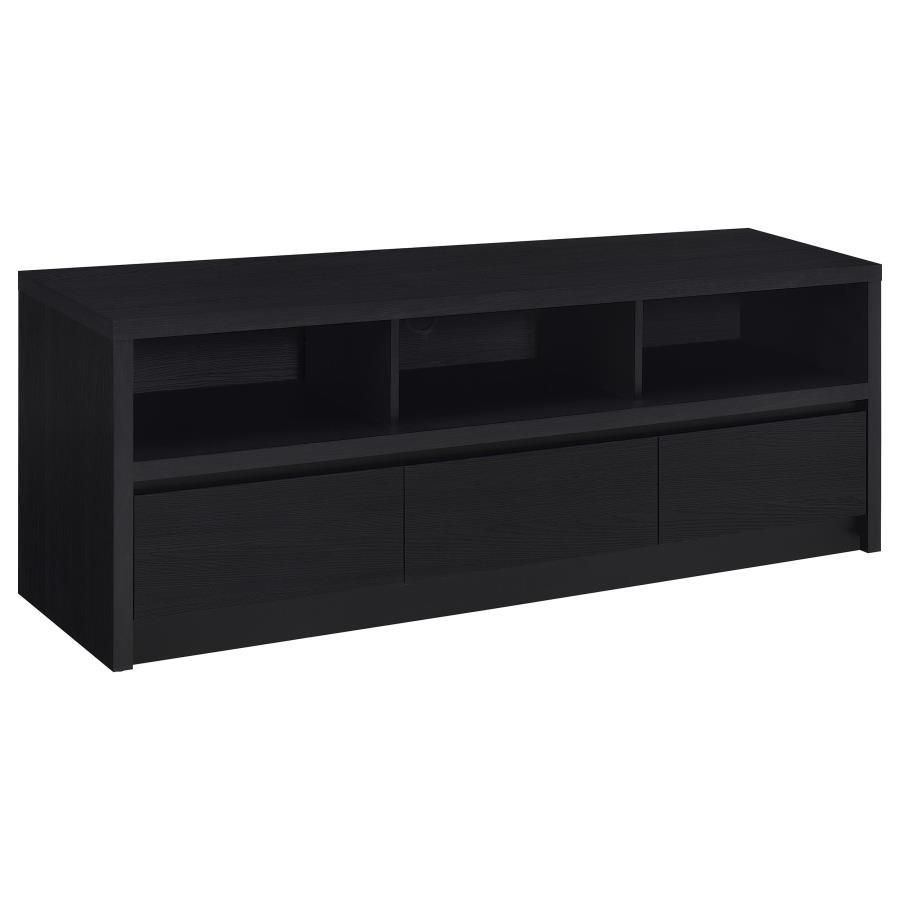 Rutland 78" Black 3-Drawer TV Stand