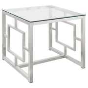 Merced Glass Top Metal Entryway Console Table