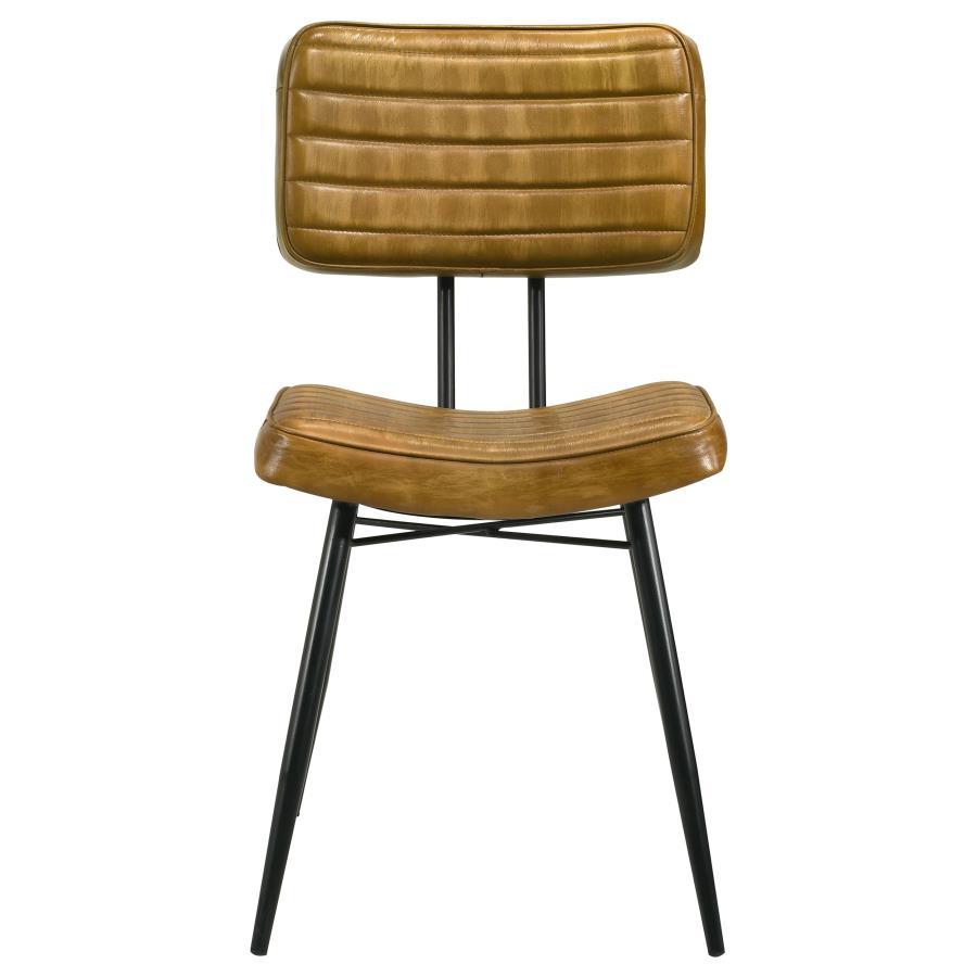 Misty Leather Upholstered Dining Side Chair