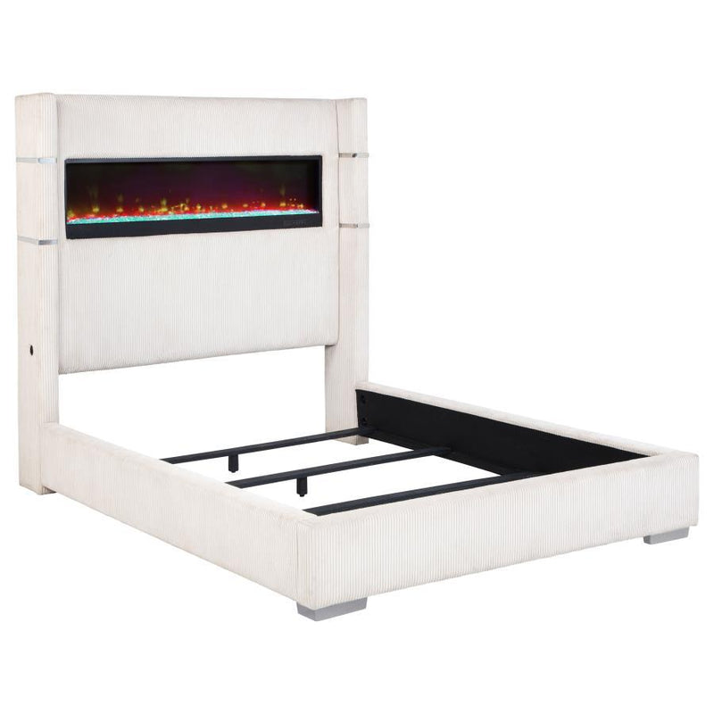 Tisdall Queen Upholstered Fireplace Bed