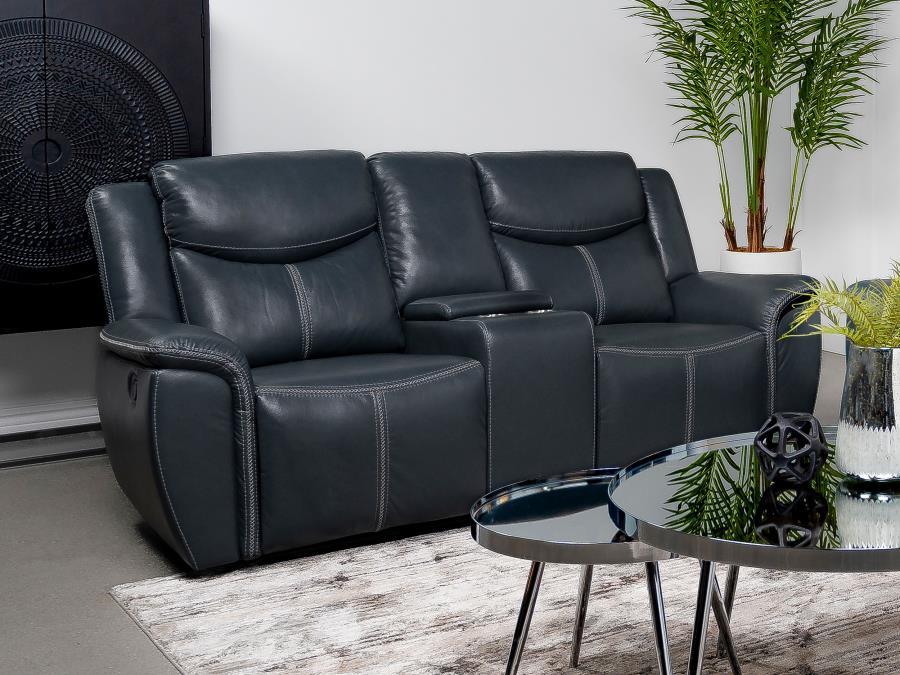 Sloane Upholstered Padded Arm Reclining Loveseat