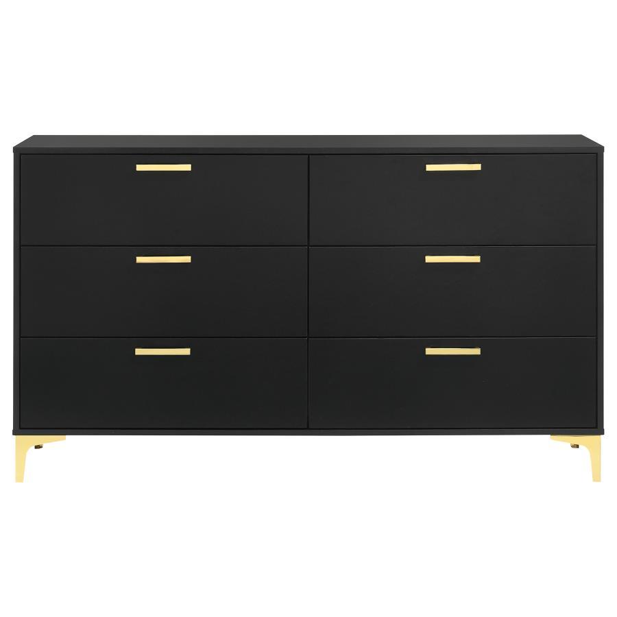 Kendall 6-Drawer White Dresser