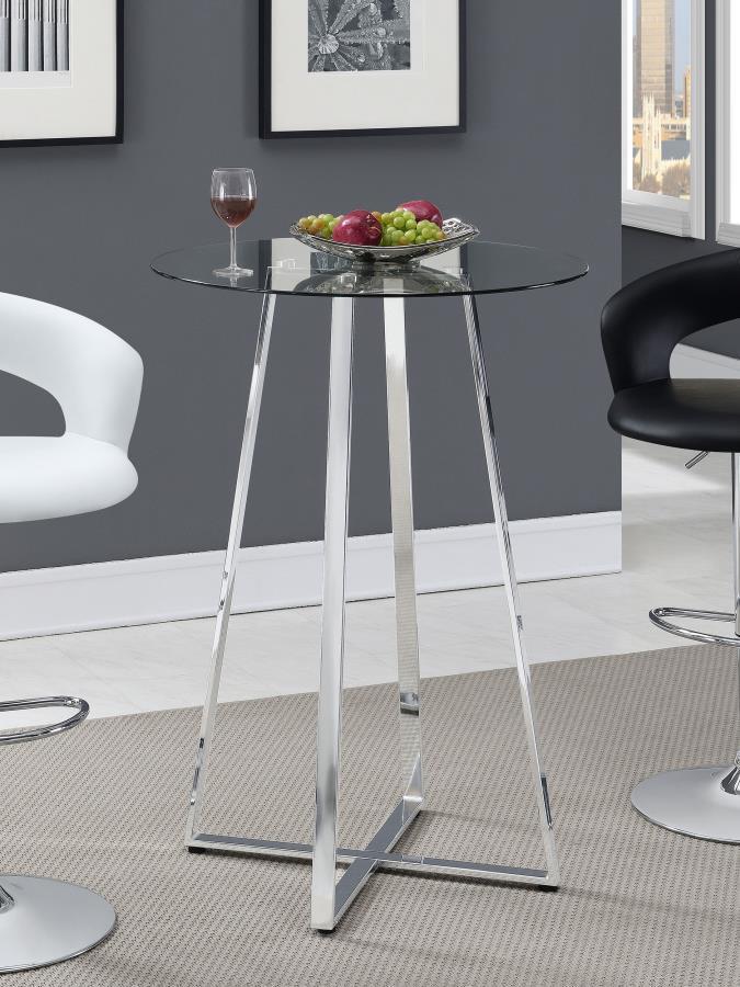 Zanella - Round Glass Top Bistro Bar Table