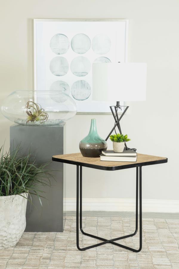 Elyna Square Stone Top Accent Side Table