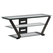 Donlyn 2-Tier Metal TV Stand with Glass Shelves