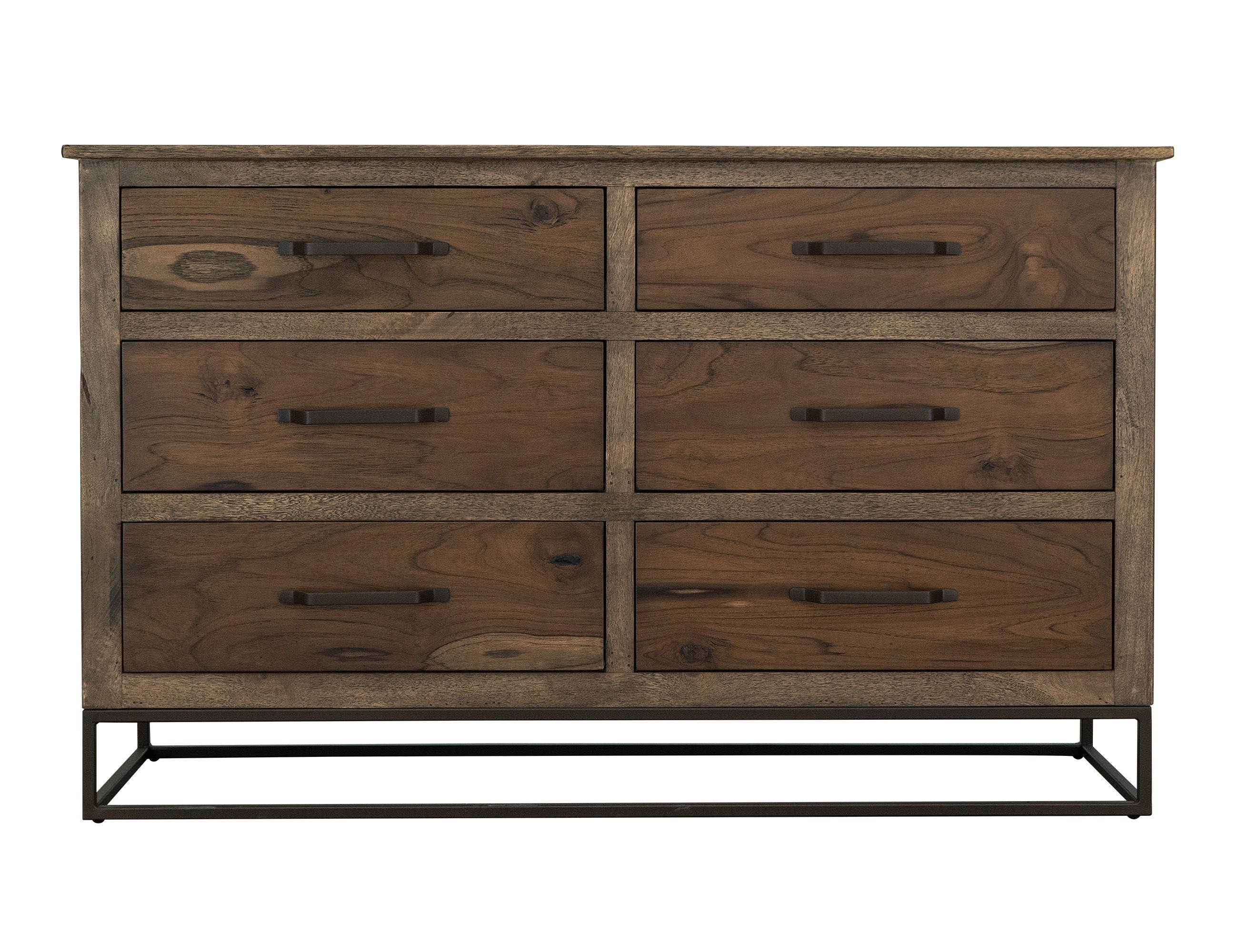 Natural Teca 6-Drawer Dresser – Brown Mango