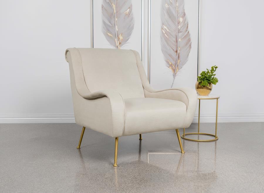 Ricci Upholstered Saddle Arm Accent Chair