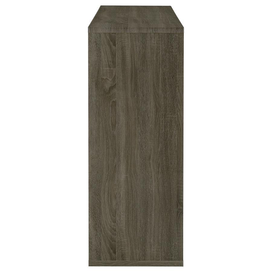 Prescott Rectangular 2-Shelf Home Bar Unit with Glass
