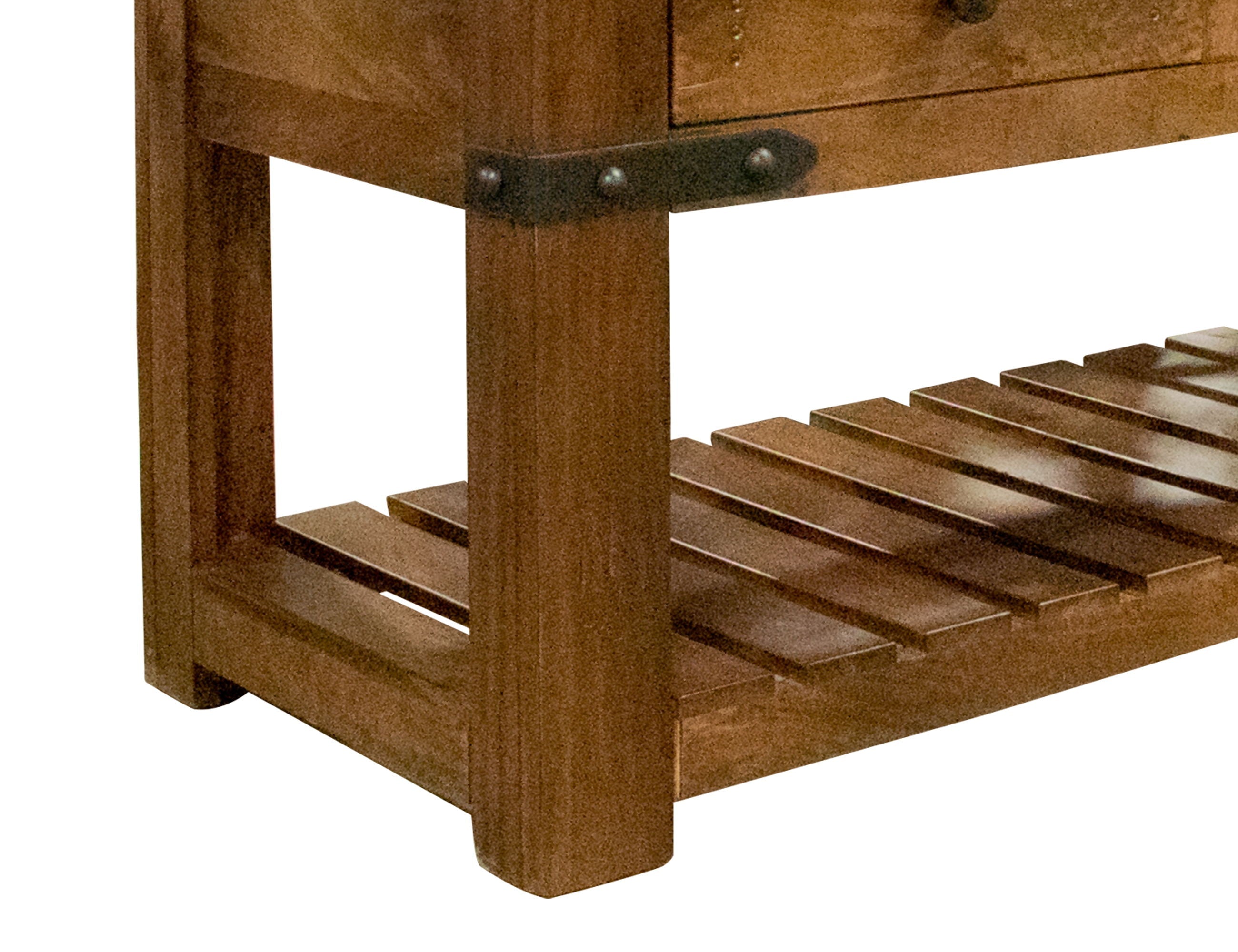 Parota Sofa Table – Elegant Cinnamon Brown Finish