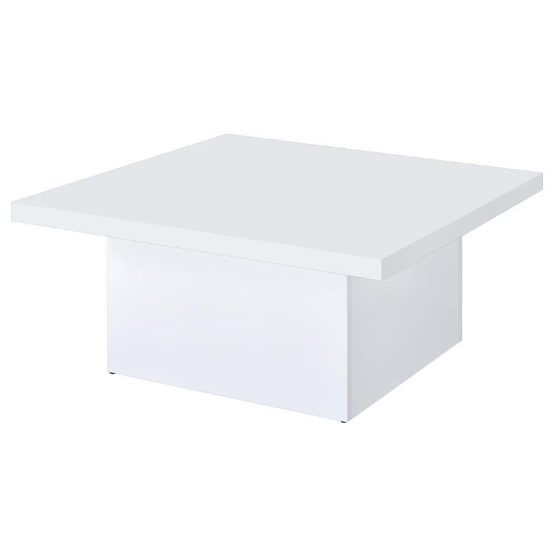 Rustic Mango Wood Square Table with Sturdy Block Base