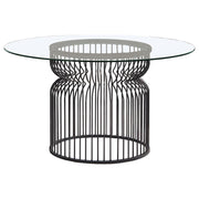 Granvia - Round Glass Top Metal Dining Table
