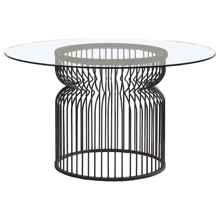 Granvia - Round Glass Top Metal Dining Table