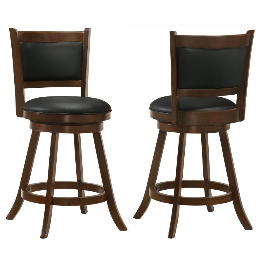 Broxton Upholstered Swivel Stools (Set of 2)