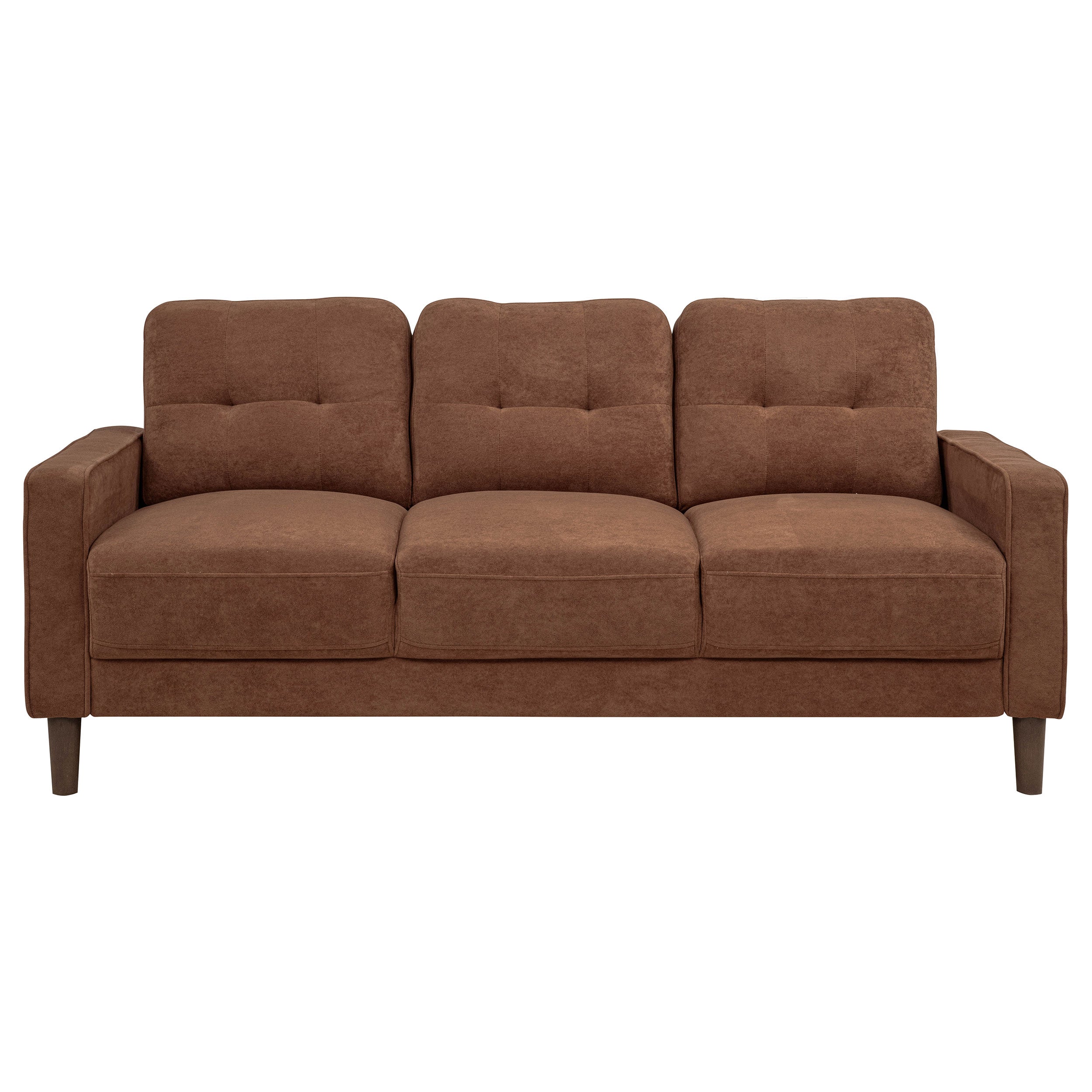 Bowen II Transitional Rust Fabric 3-Piece Sofa, Loveseat and Chair Set