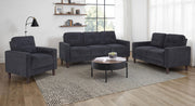 Coaster Bowen II Transitional Steel Grey 2-Piece Sofa and Loveseat Set