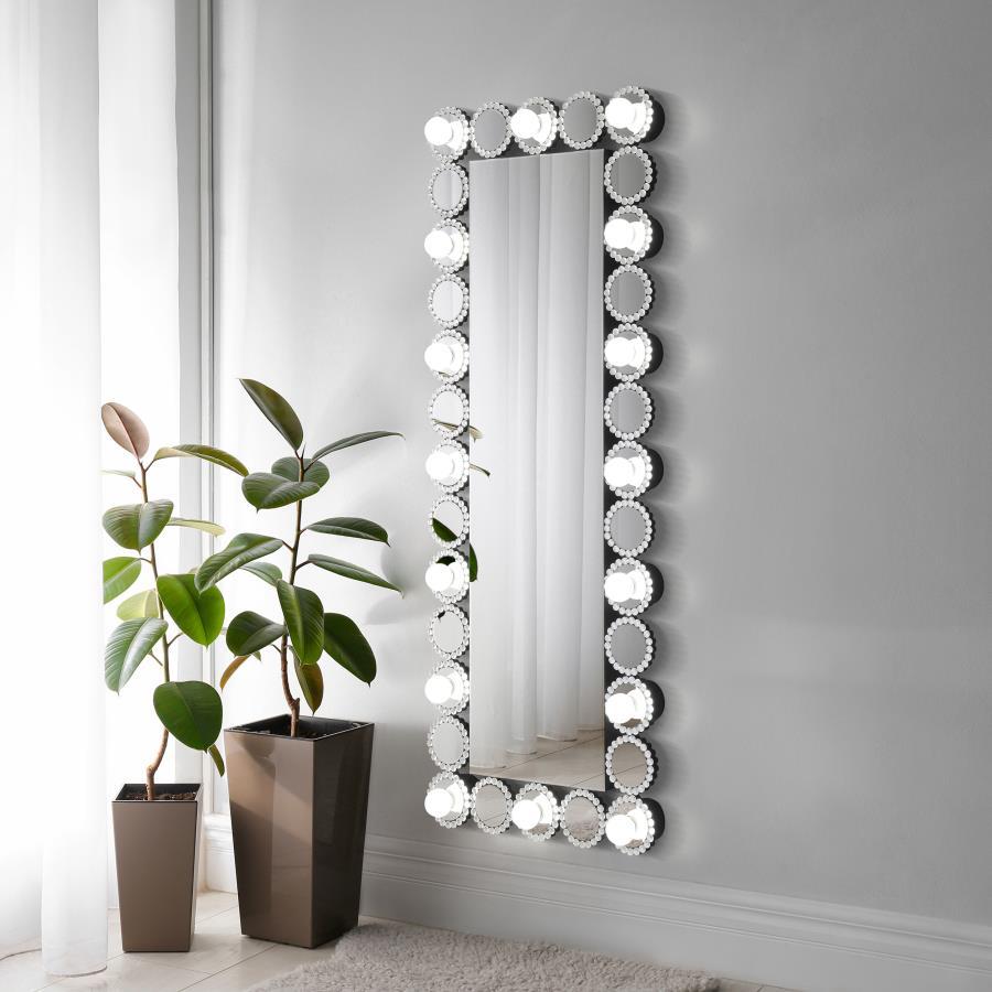 Aghes Full-Length Wall Mirror with LED Lighting