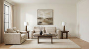 Amador Transitional Chenille Upholstered 2-Piece Sofa and Loveseat Set