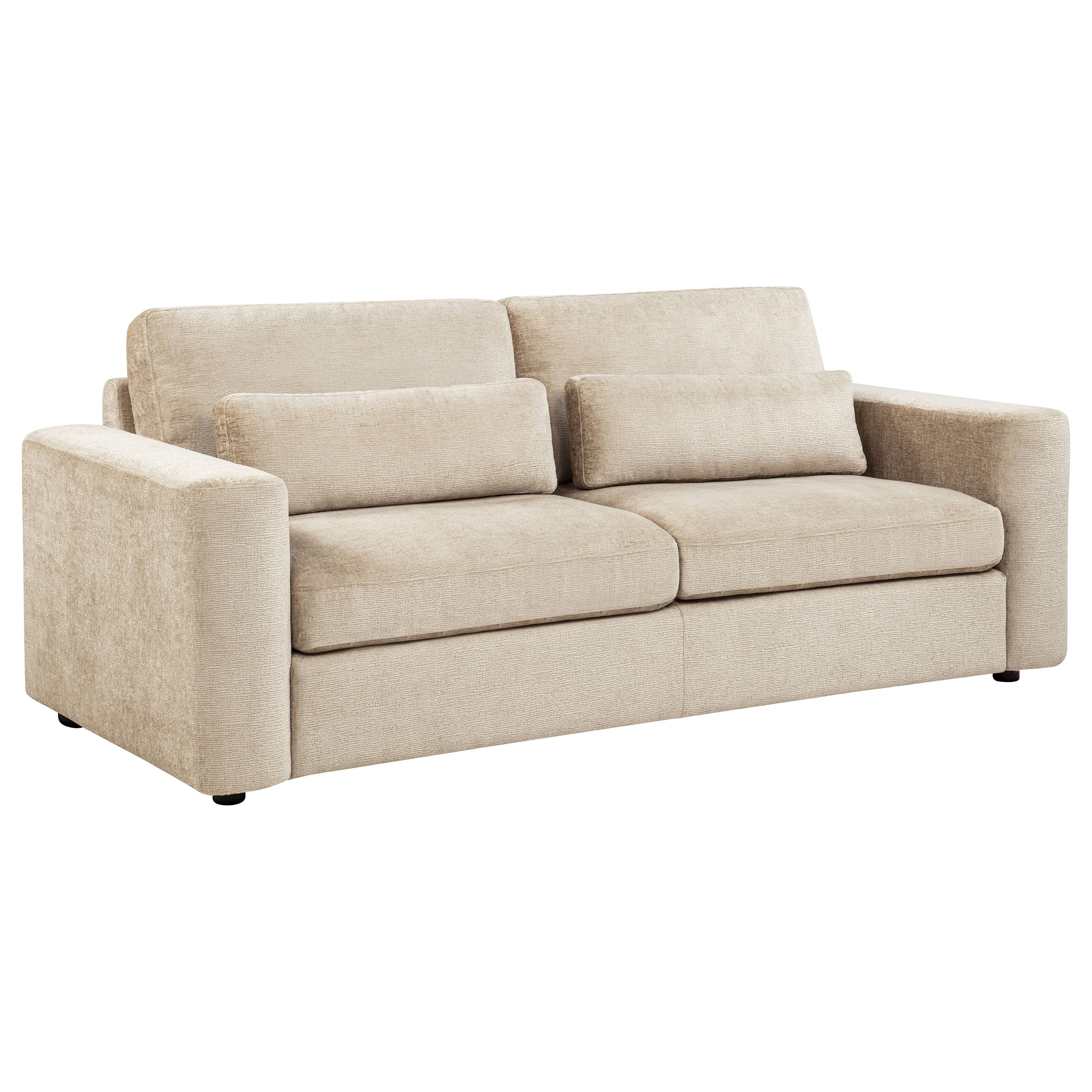 Amador Transitional Chenille Upholstered Track Arm Sofa