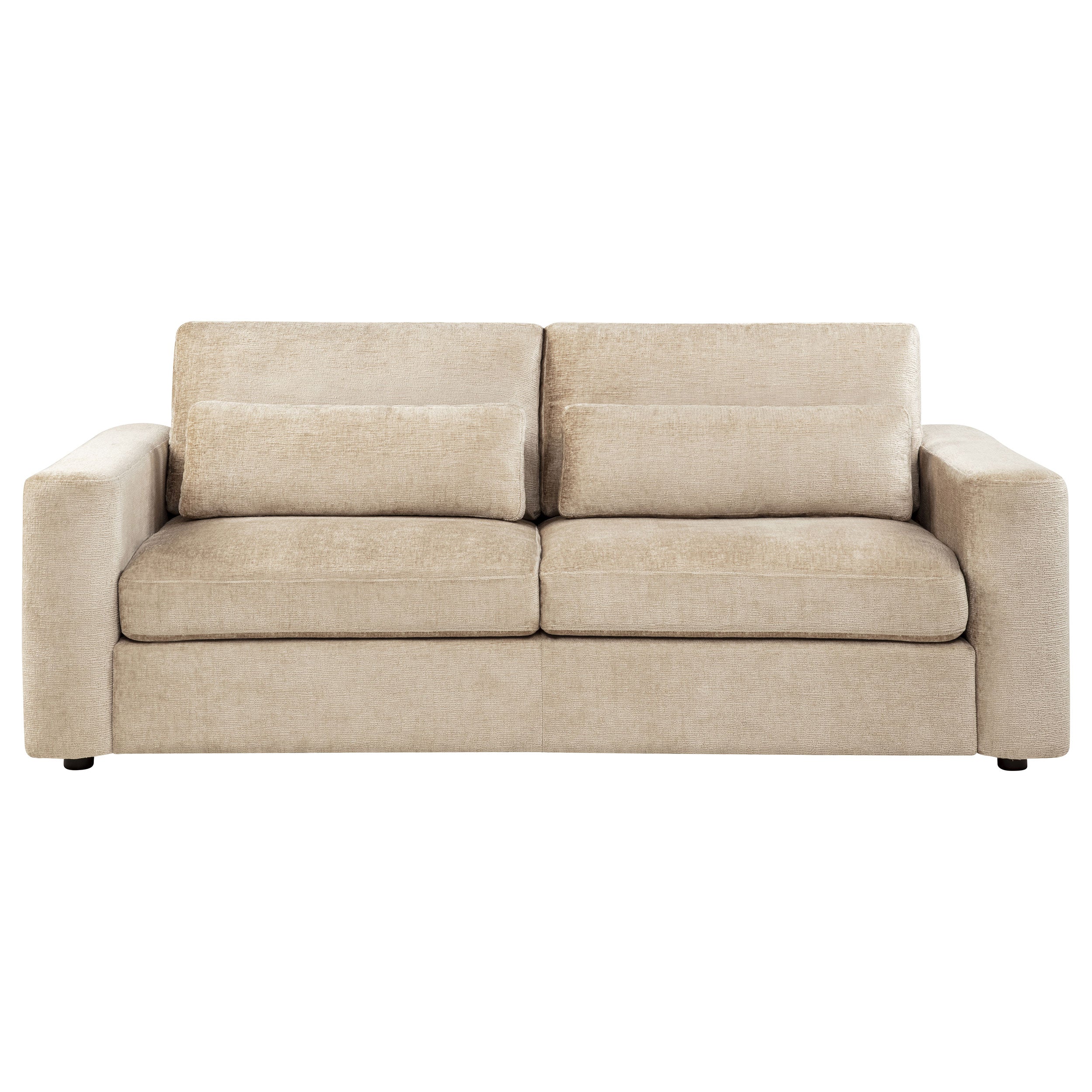 Amador Transitional Chenille Upholstered Track Arm Sofa