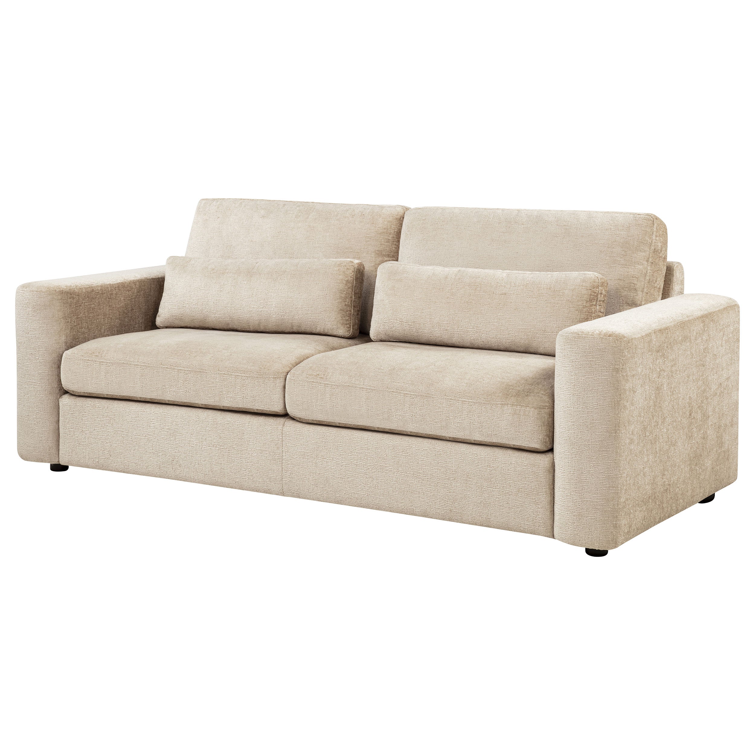 Amador Transitional Chenille Upholstered Track Arm Sofa