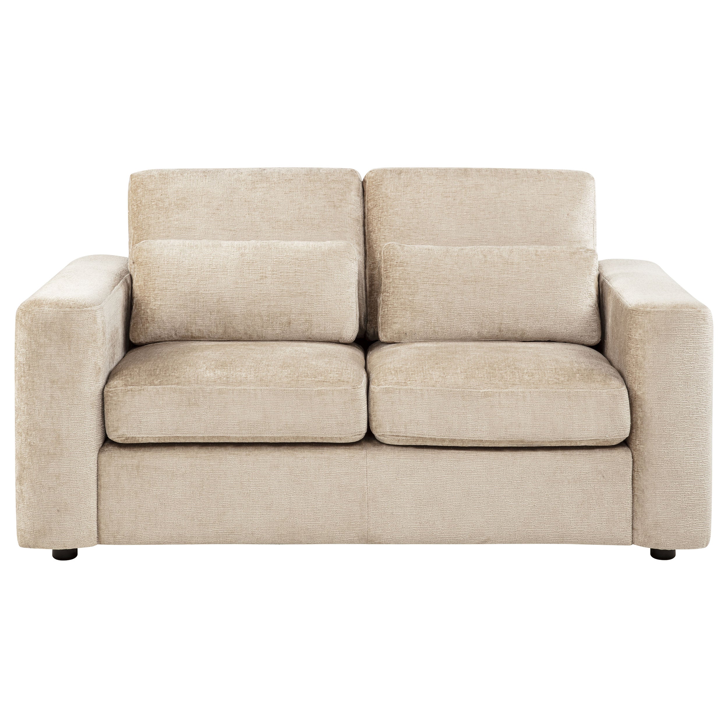 Amador Transitional Chenille Upholstered Track Arm Loveseat