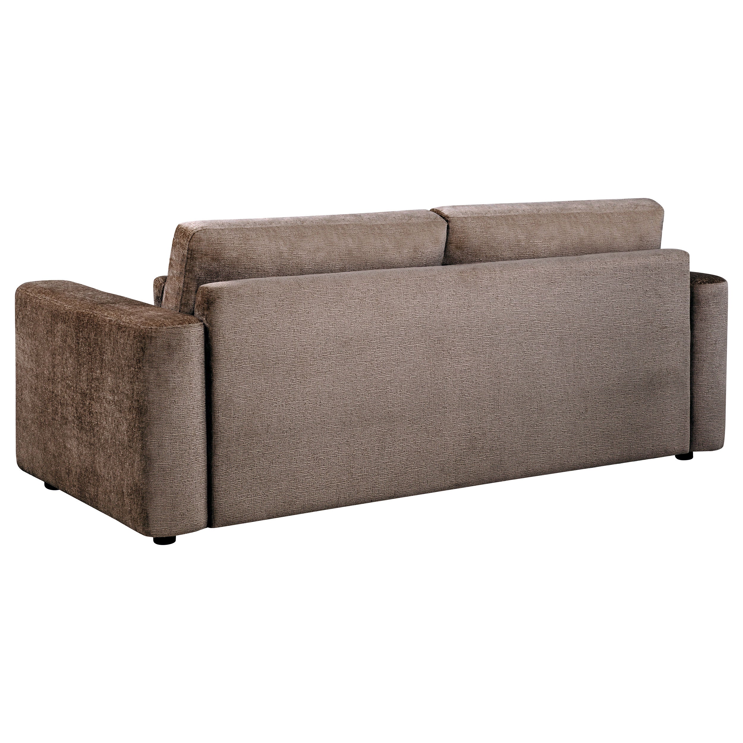 Amador Transitional Chocolate Chenille Upholstered 3-Piece Sofa Set
