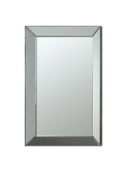 Pinciotti Beveled Frame Wall Mirror in Silver