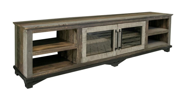 Loft - TV Stand - 2 Door 93" TV Two Tone Gray / Brown