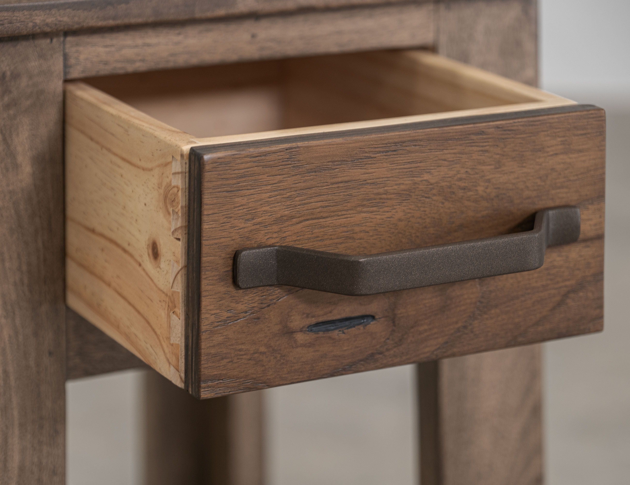 Natural Teca 3-Drawer Sofa Table