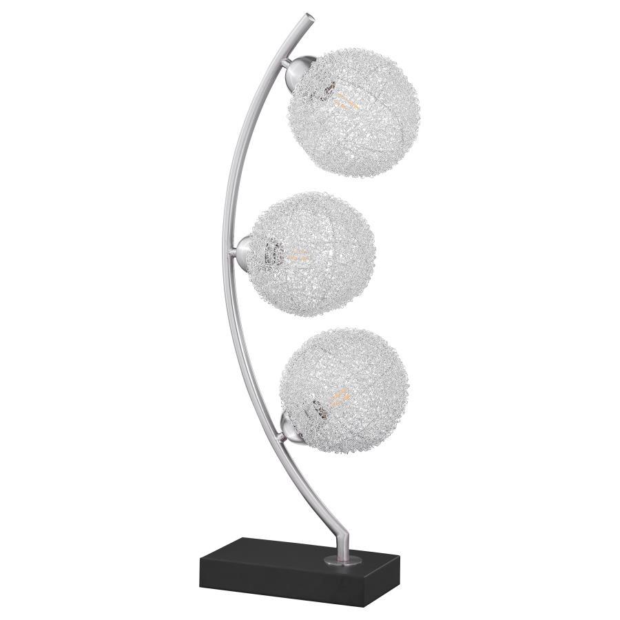 Claudia Woven Spherical Metal Table Lamp