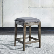 Sonoma Road - Upholstered Console Stool Weathered Beaten Bark
