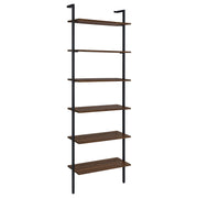 Owens 4-6 Shelf Wall Mounted Bookshelf with Walnut
