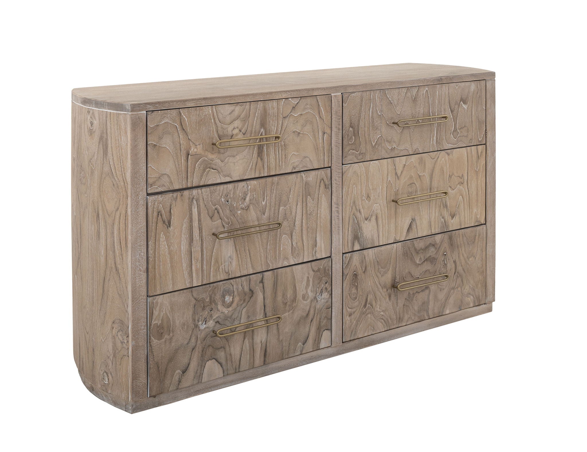 Balam 6-Drawer Dresser in Ivory White