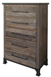 Antique - 5 Drarwer Chest - Gray / Brown