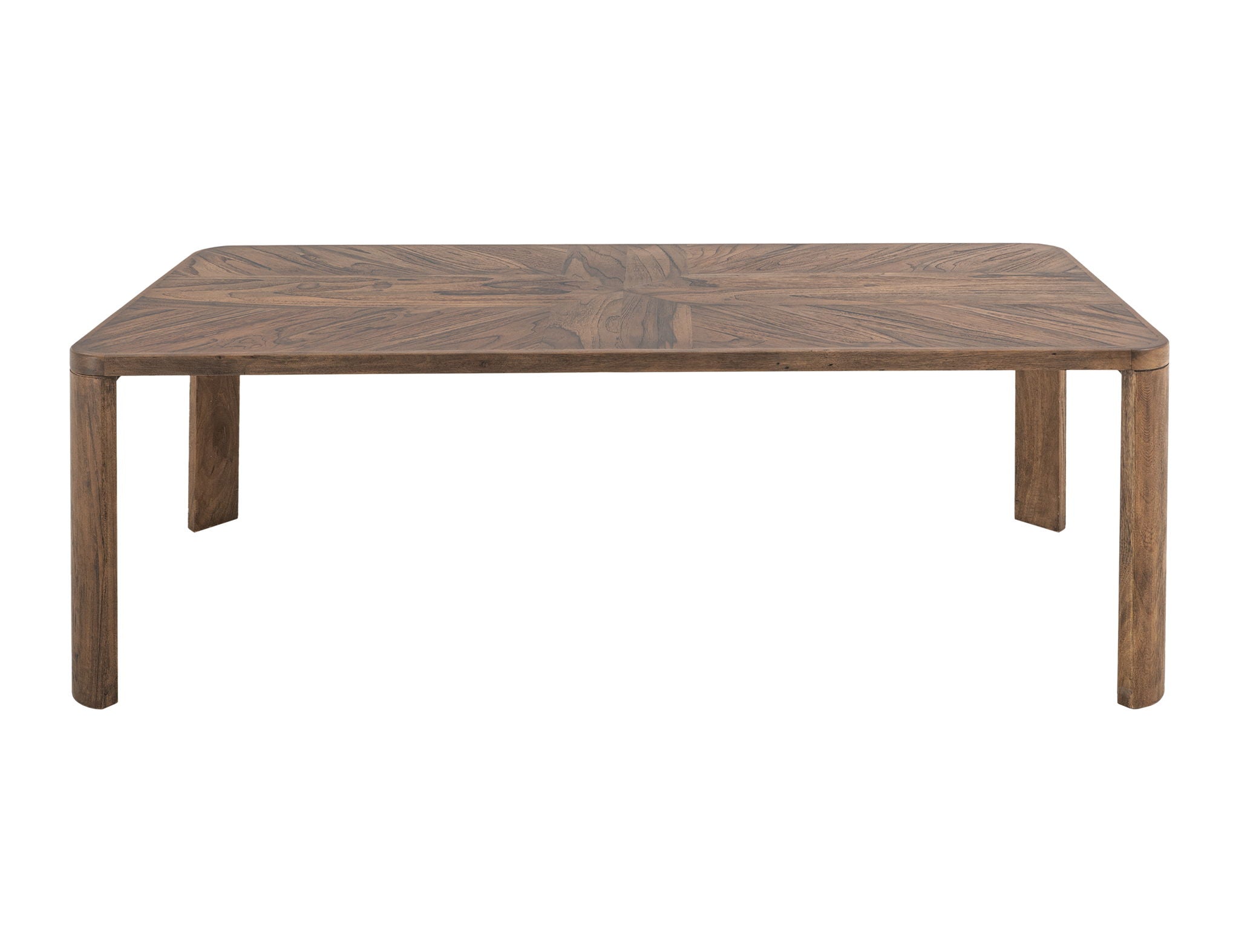Balam Dining Table in Almond / Barrel Brown & Teak Wood
