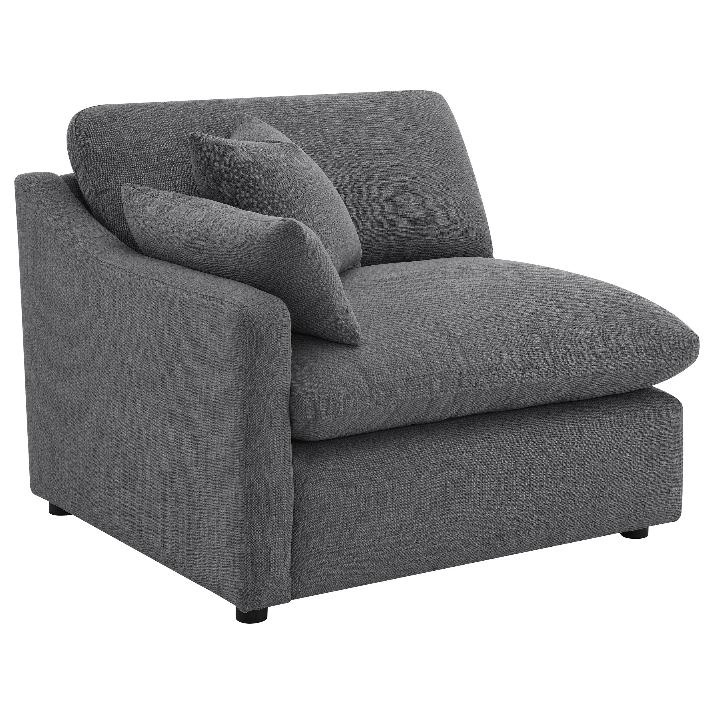 Hobson Modern Neutral Performance Fabric 4-Piece Modular Sectional Sofa