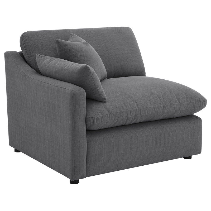 Hobson Modern Neutral Performance Fabric 4-Piece Modular Sectional Sofa