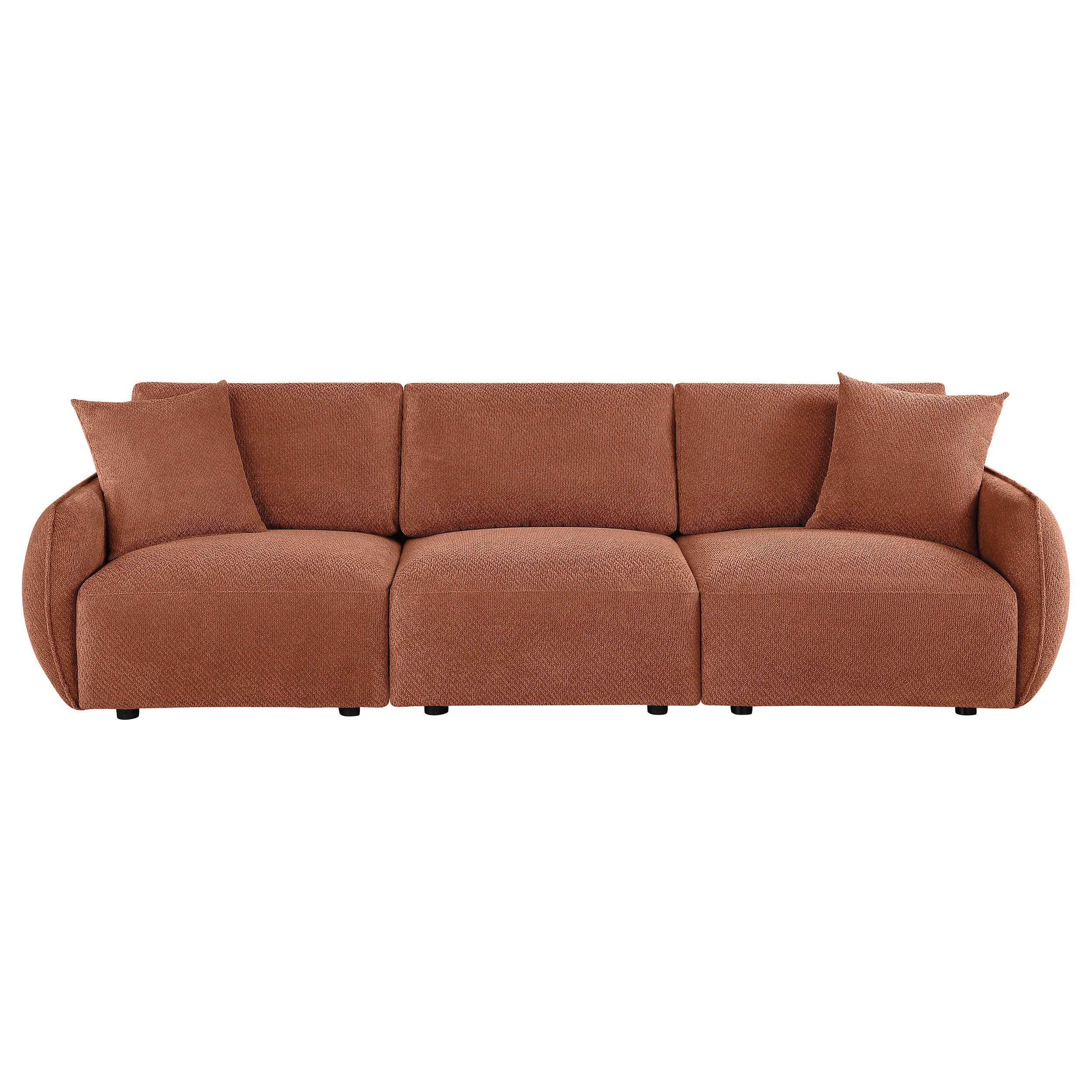 Elysia Contemporary Modular Fabric Lounge Sofa Coral