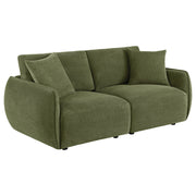 Elysia Contemporary Modular Fabric Loveseat Green