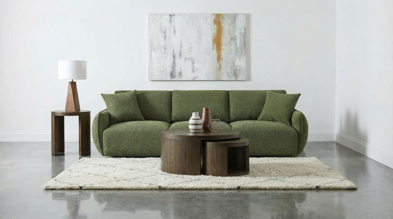 Elysia Contemporary Green Modular Fabric Lounge Sofa