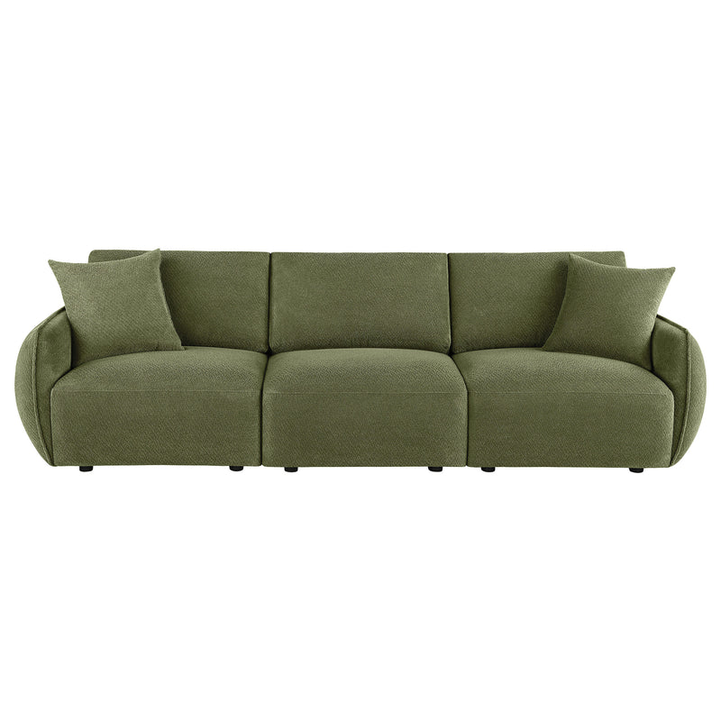Elysia Contemporary Green Modular Fabric Lounge Sofa