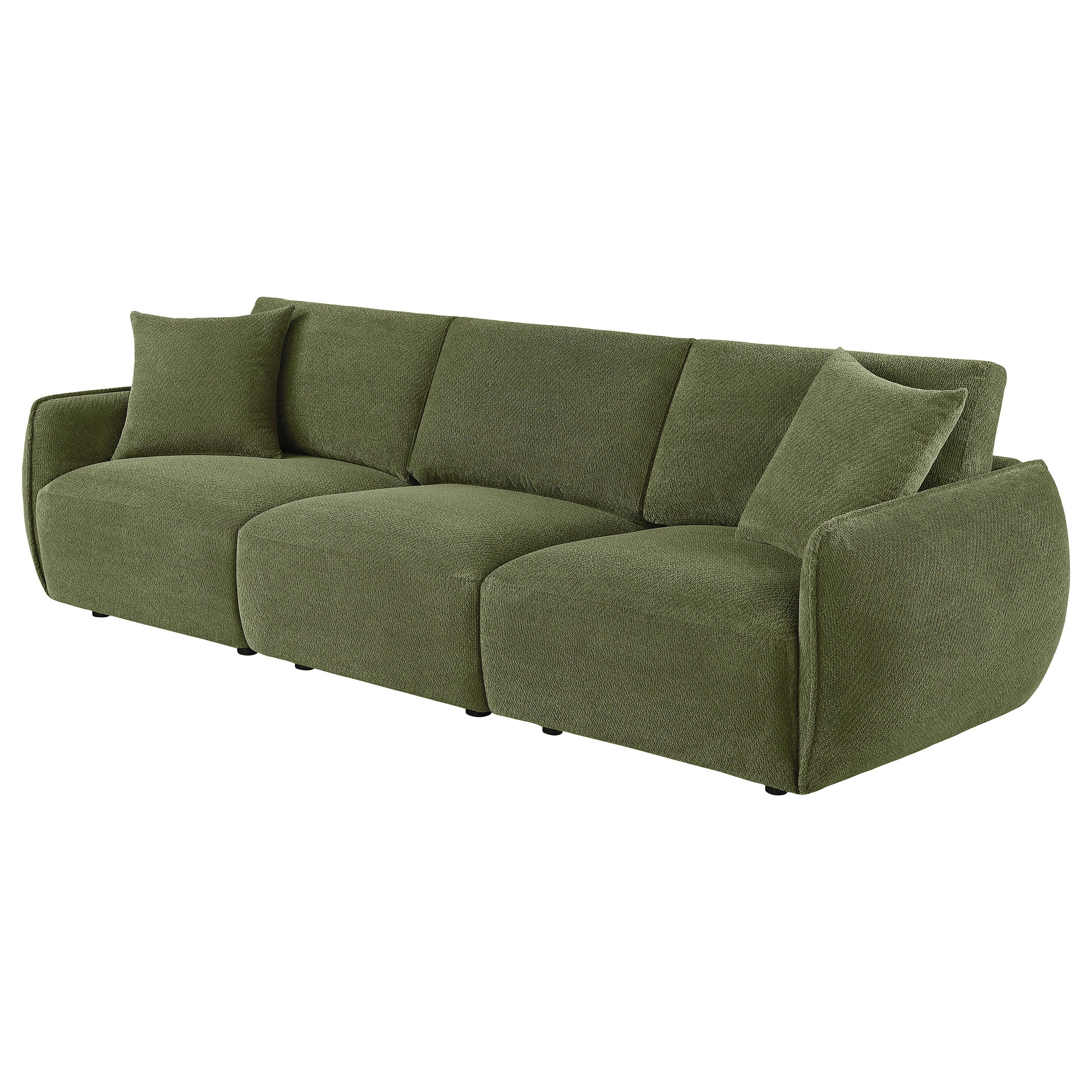 Elysia Contemporary Green Modular Fabric Lounge Sofa