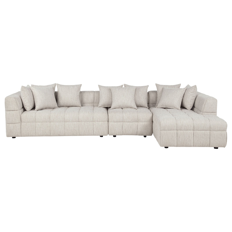 Amara Contemporary Modular Fabric Sectional Sofa