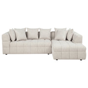 Amara Contemporary Modular Fabric L-Shape Sectional Sofa