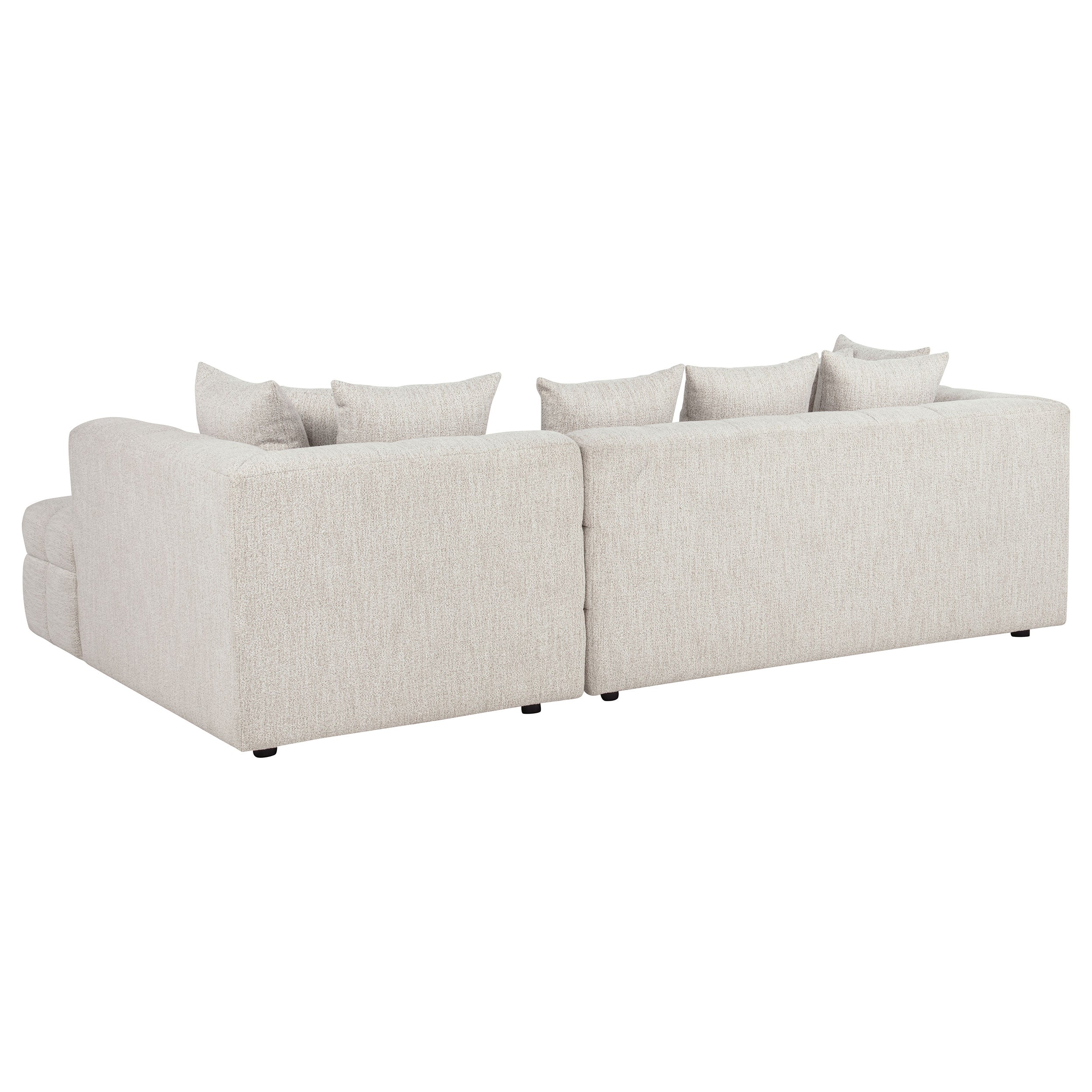 Amara Contemporary Modular Fabric L-Shape Sectional Sofa