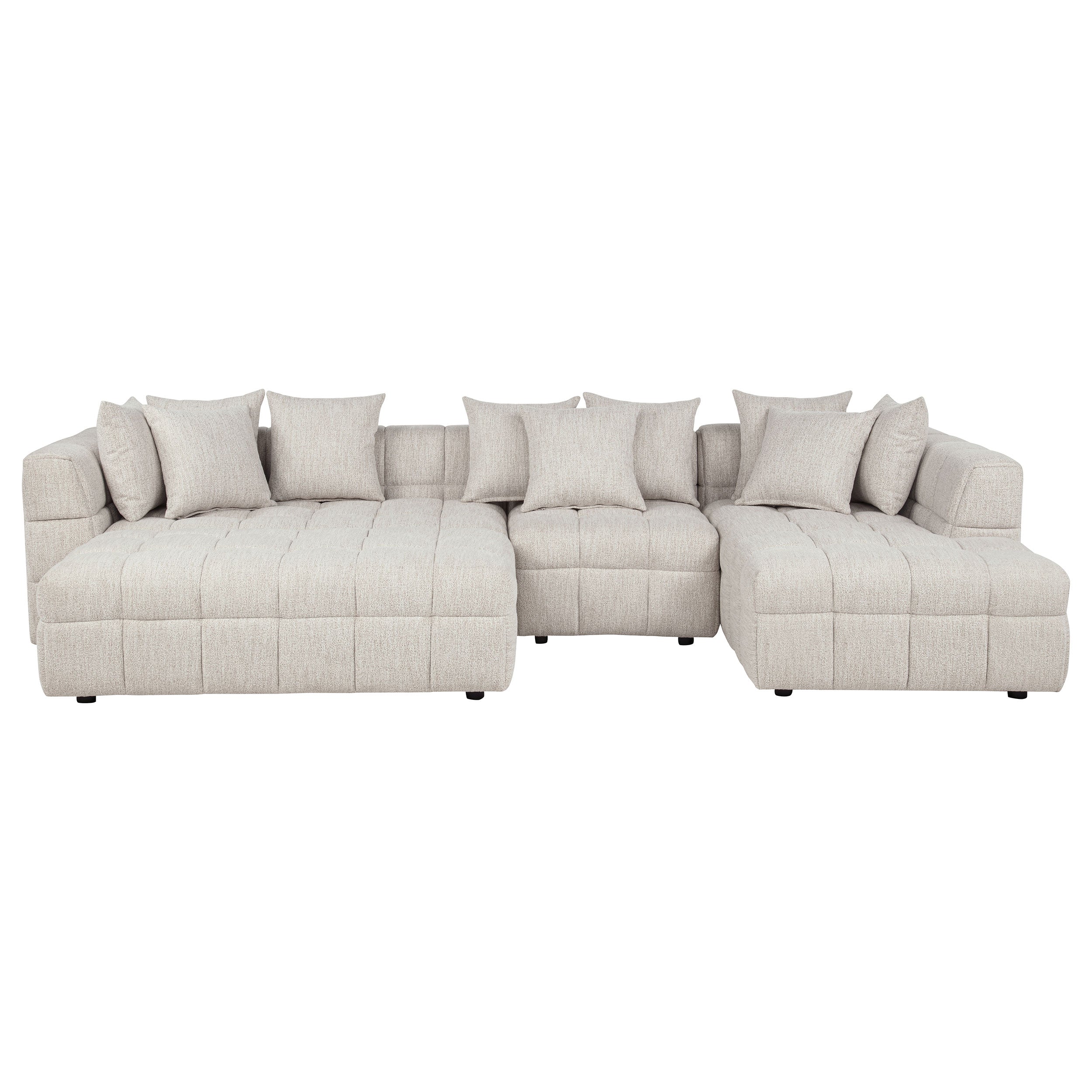 Amara Contemporary Modular Fabric Sectional Sofa