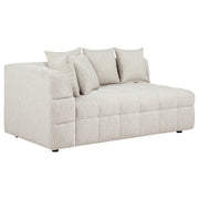 Amara Contemporary Ivory Fabric LAF Loveseat