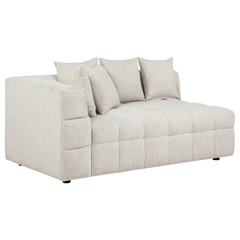Amara Contemporary Ivory Fabric LAF Loveseat