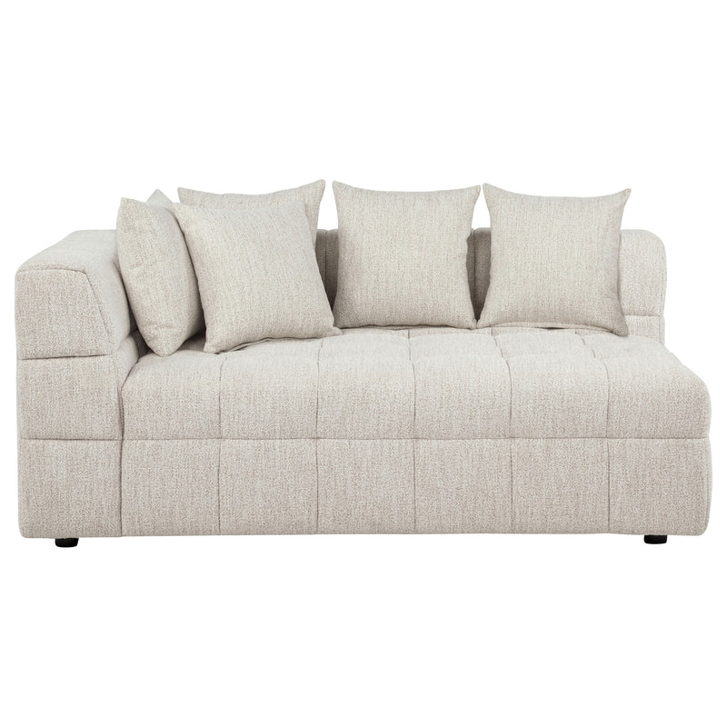 Amara Contemporary Ivory Fabric LAF Loveseat